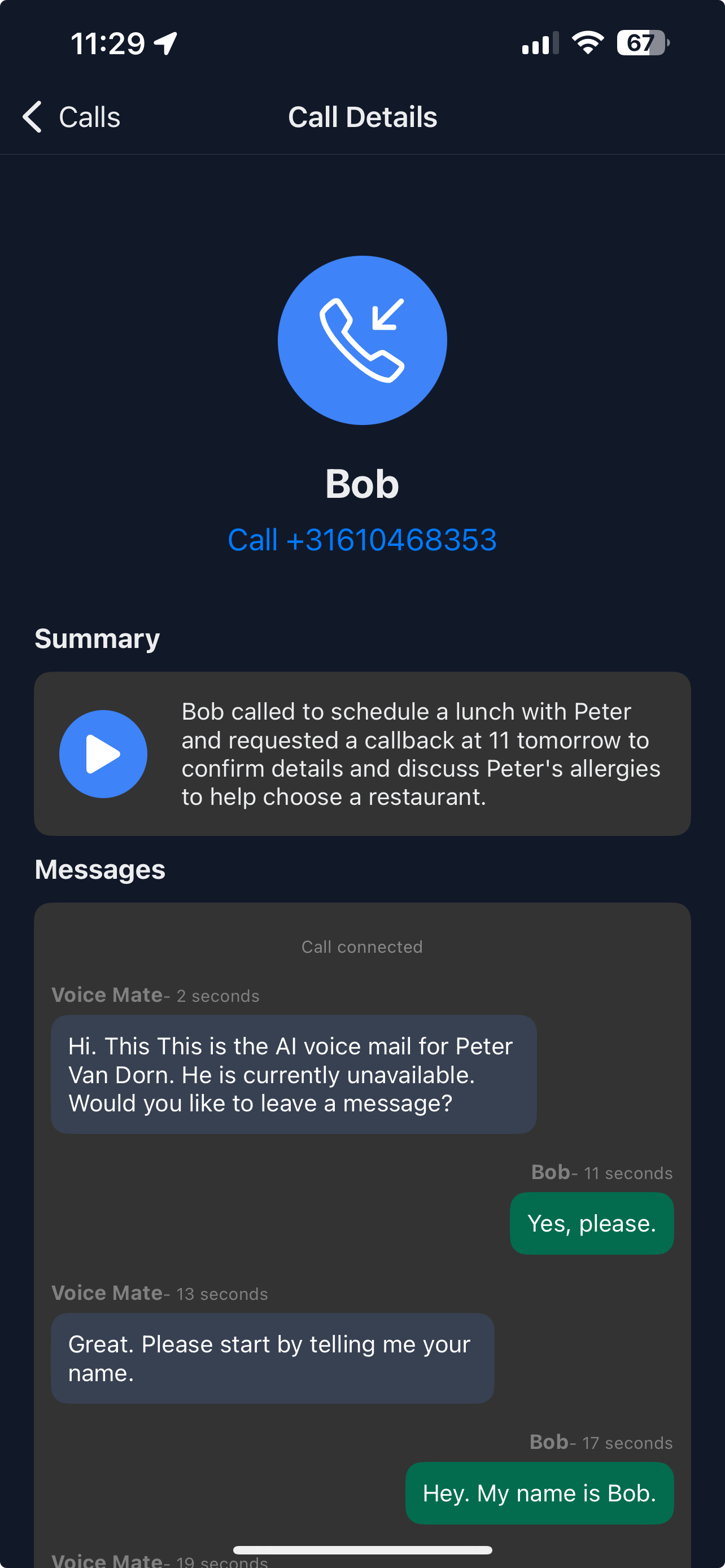 Dark mode screenshot